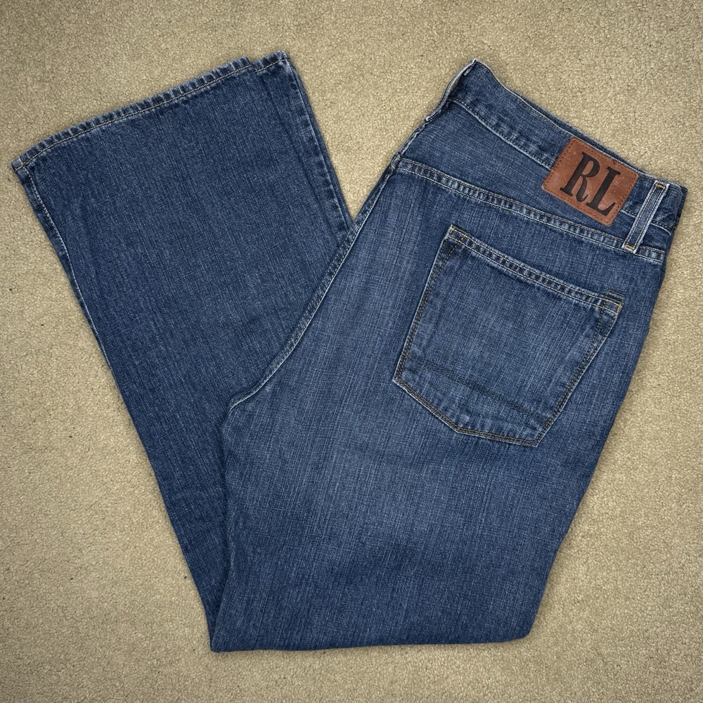 Polo Ralph Lauren Ashmore Jeans Men's 38/30 (40/30.5) Blue Straight Leg Denim RL